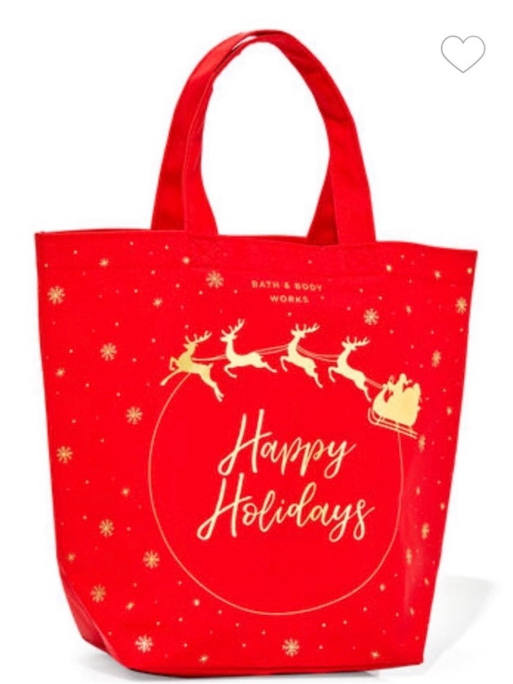 Bath & Body Works Red and Gold Happy Holidays Gift Bag
